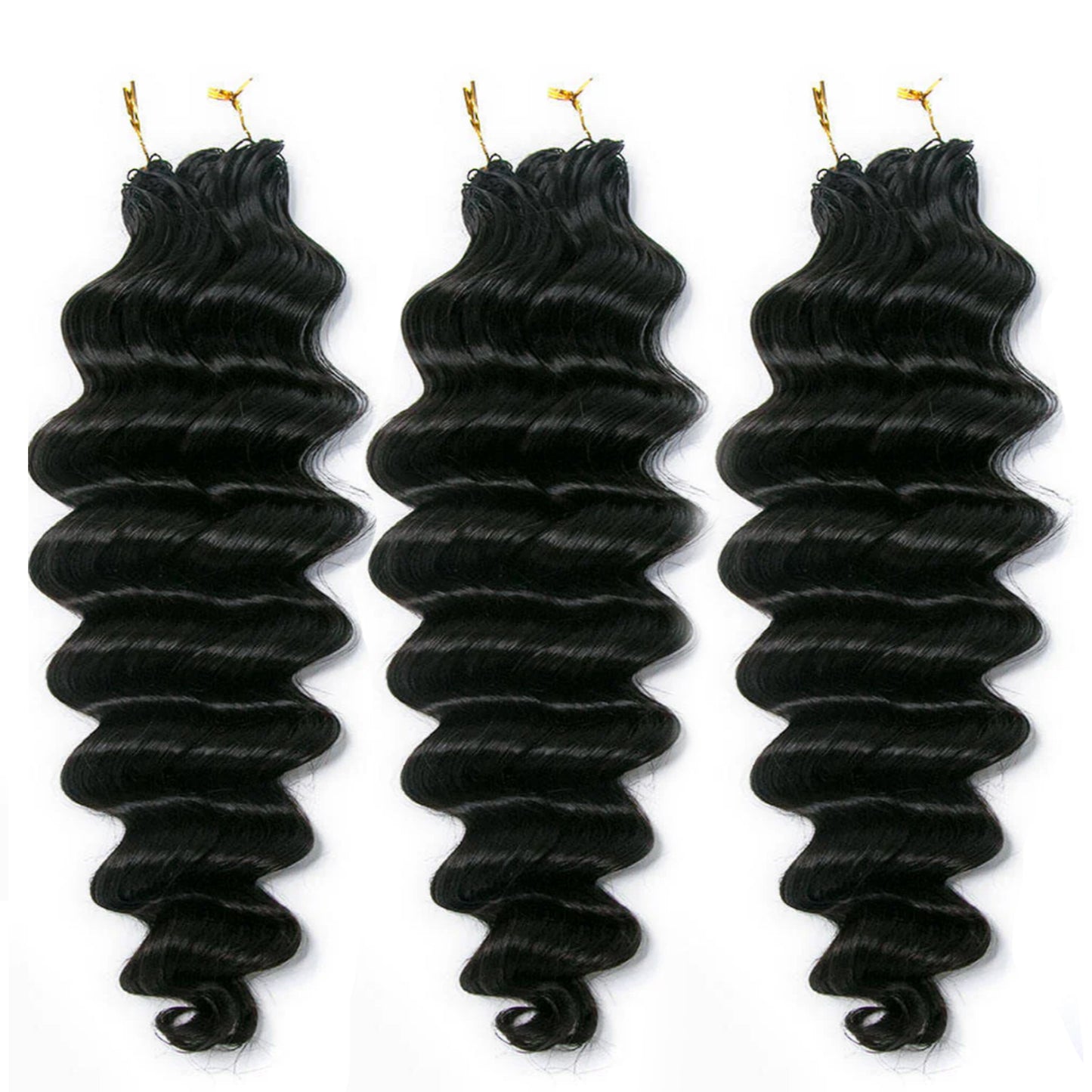Feathers Lite Crochet Water Curls Human Hair Extensions
