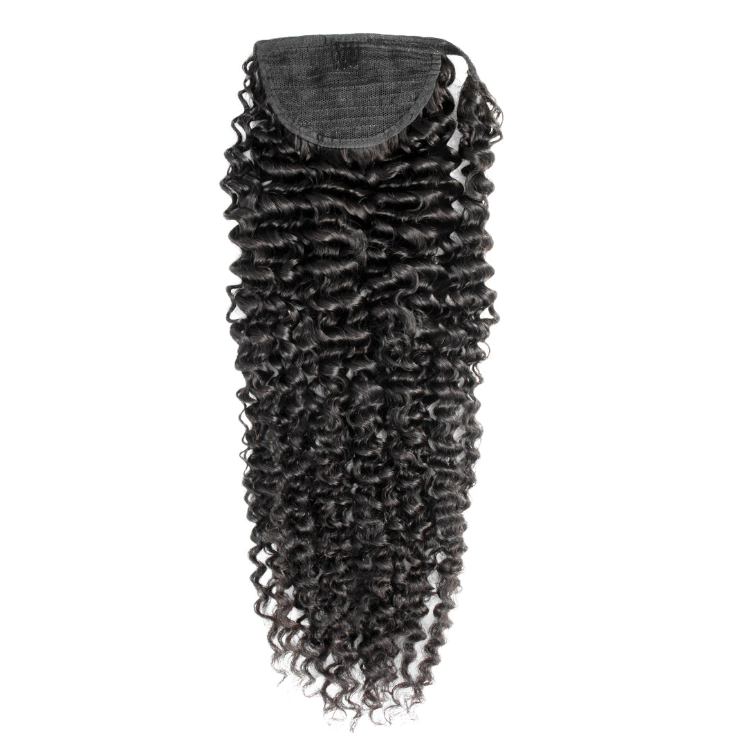 Kinky Curl Black Wrap Ponytail