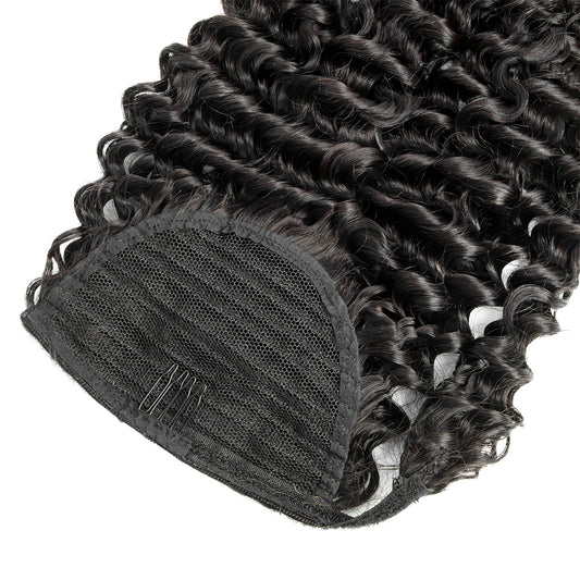 Kinky Curl Black Wrap Ponytail