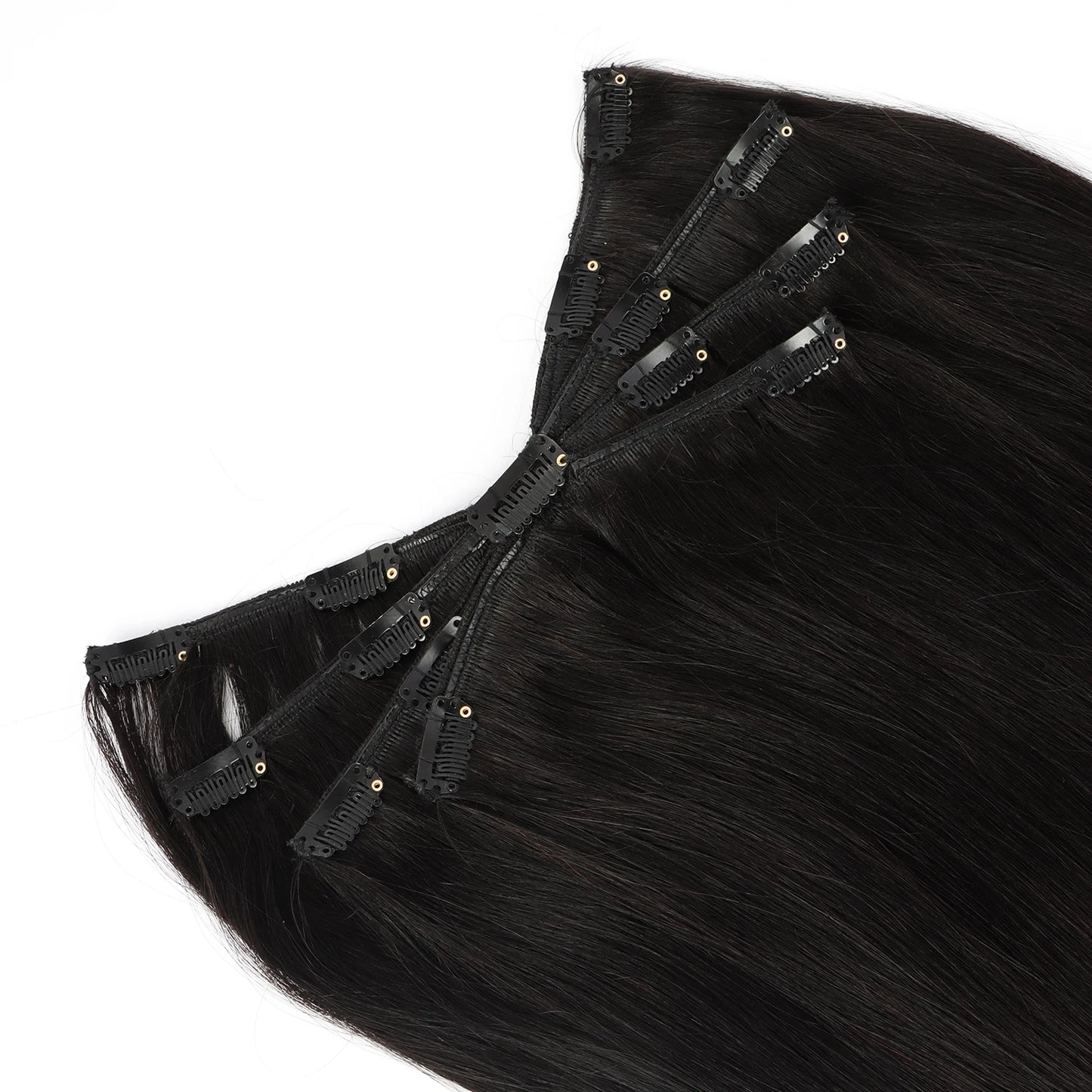 Straight Human Hair Octopus Clip in Hair 100g 1 Set
