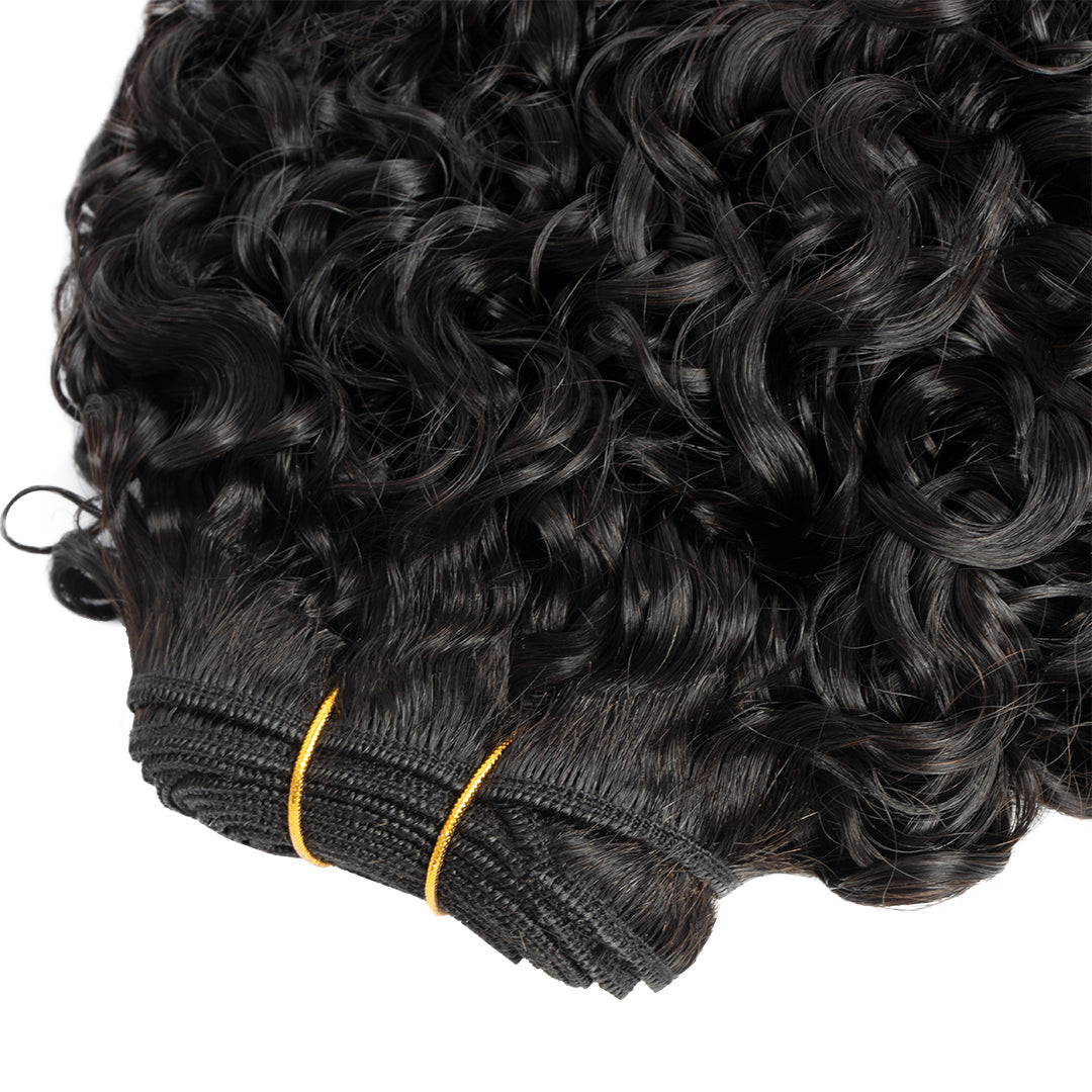 Deep Water Curly Bundle Human Hair Wefts