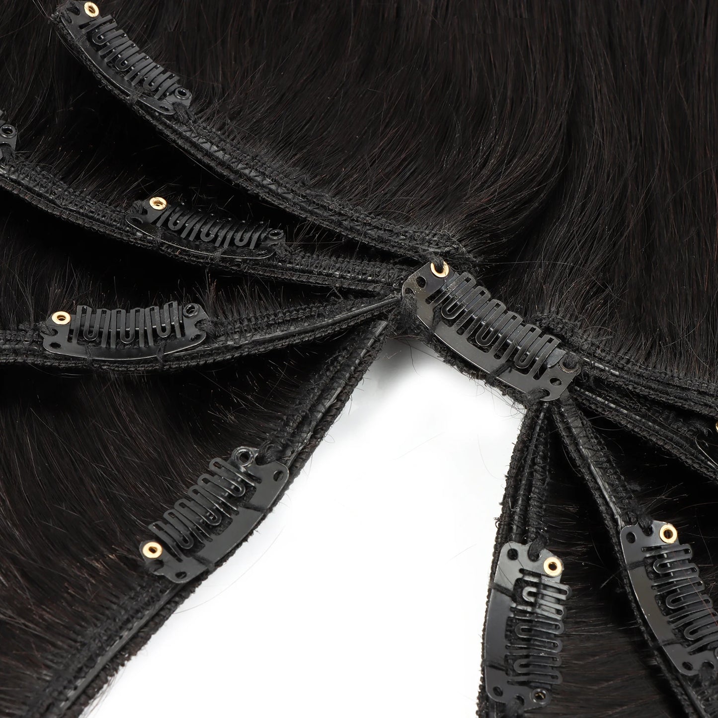 Straight Human Hair Octopus Clip in Hair 100g 1 Set