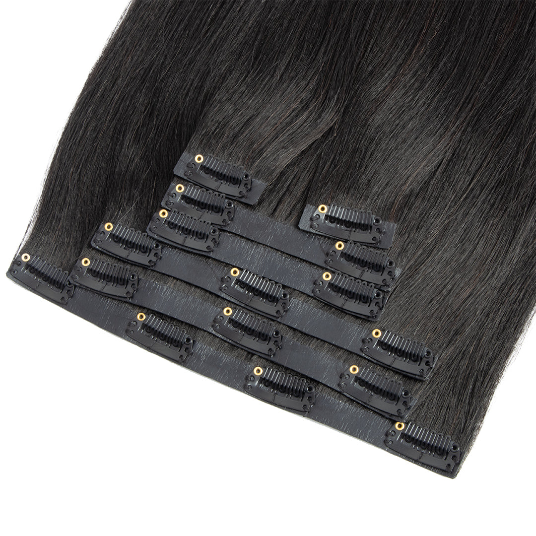 CURLSCROWN Straight Clip In Hair Extensions