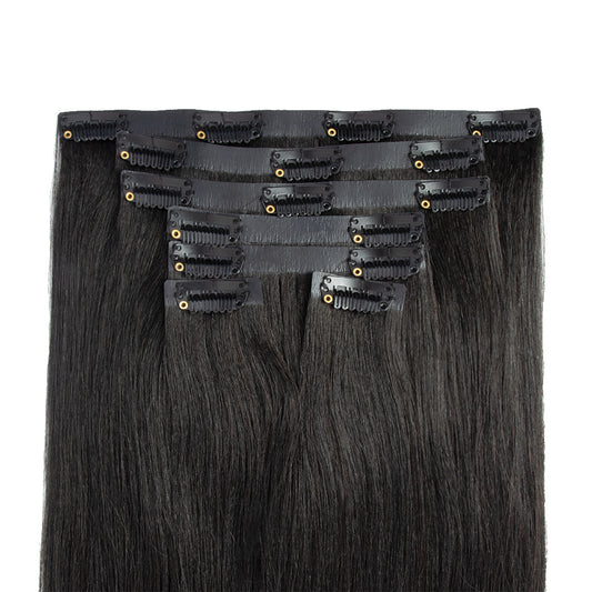 Yaki Straight Seamless Clip Ins Human Hair