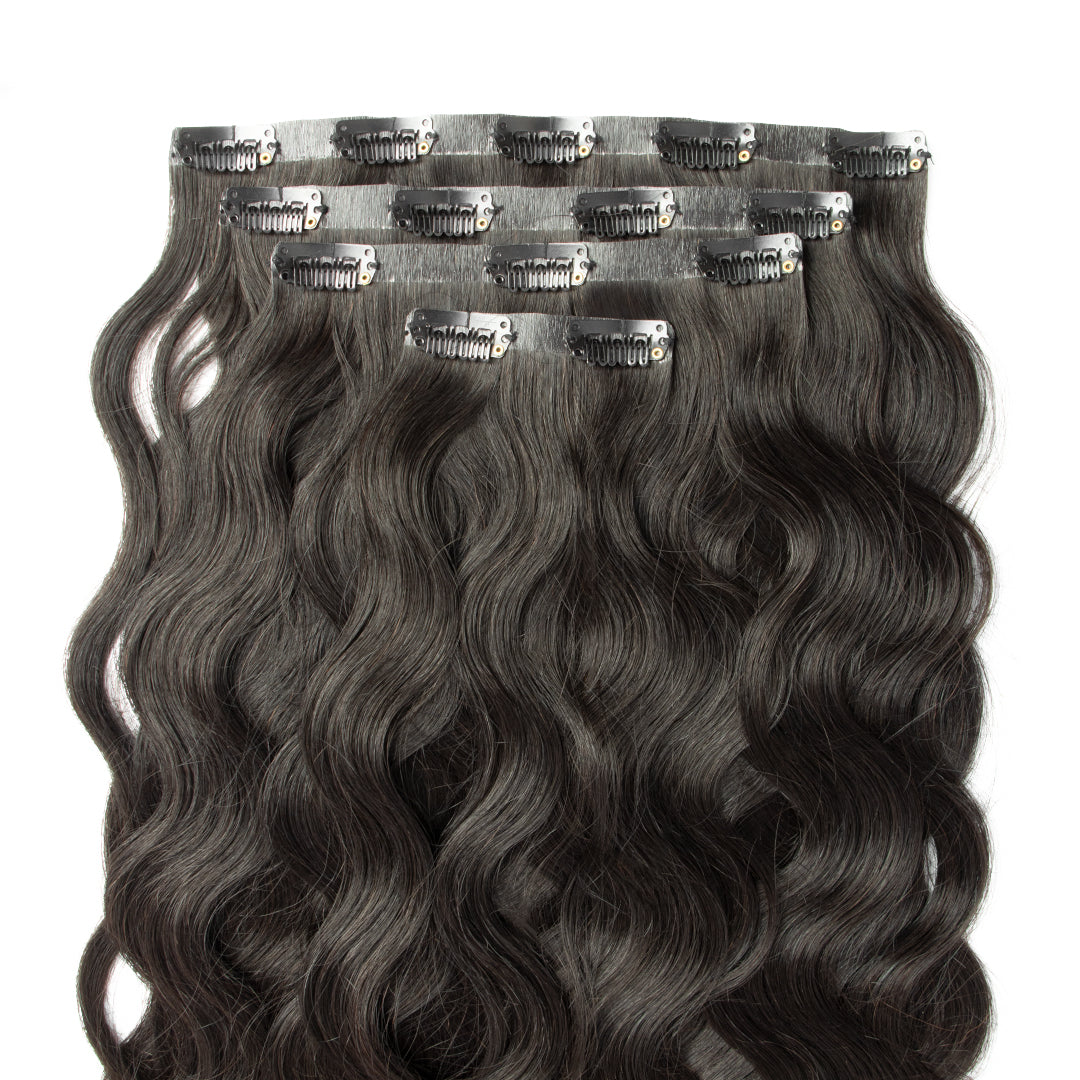 Seamless Natural Color Wave Clip-ins Hair Extensions