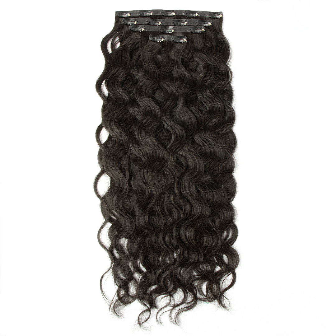 Seamless Natural Color Wave Clip-ins Hair Extensions
