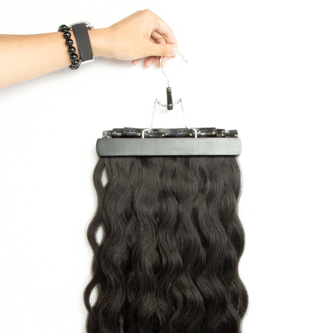 Seamless Natural Color Wave Clip-ins Hair Extensions