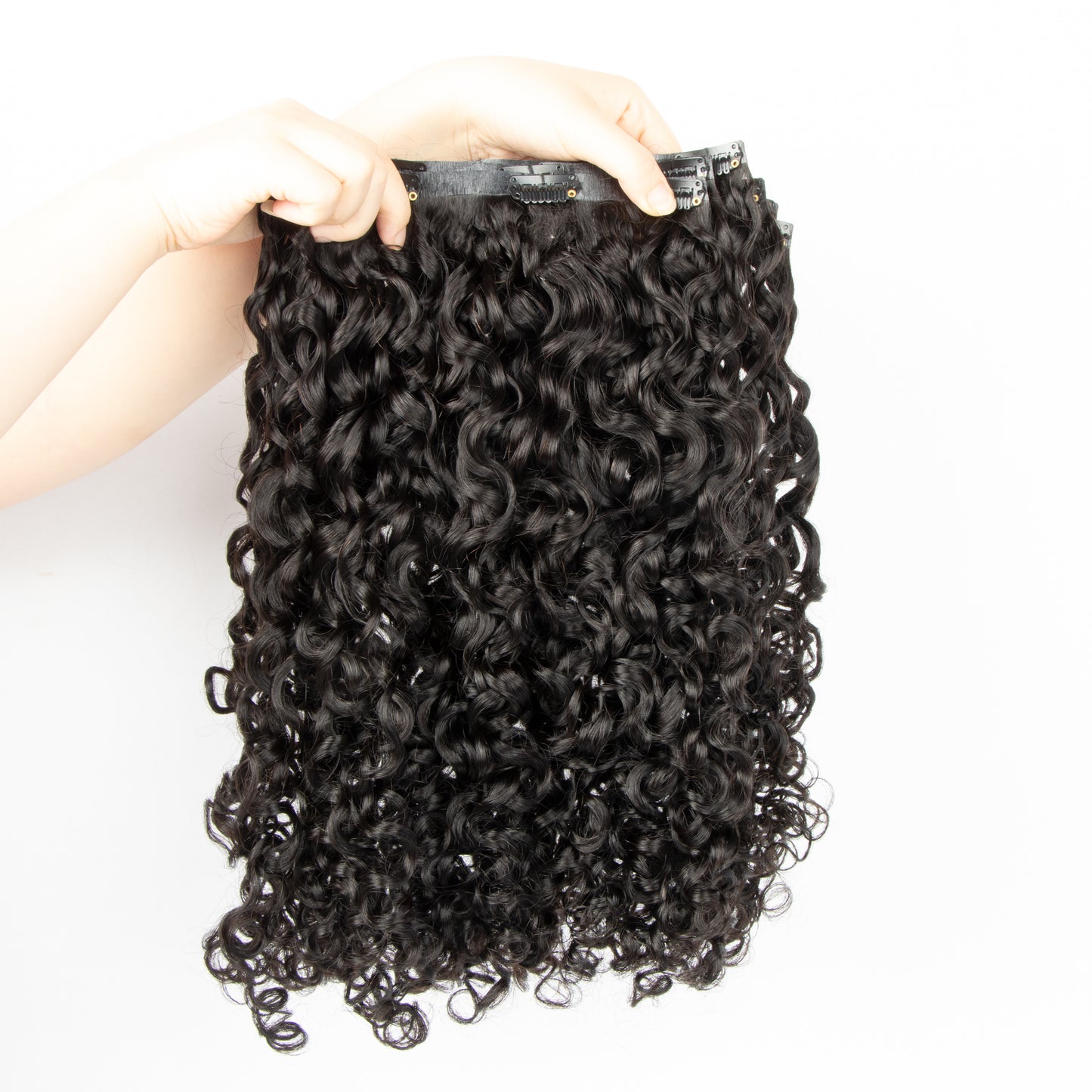 Seamless Deep Water Curly Clip in Hair Extensions