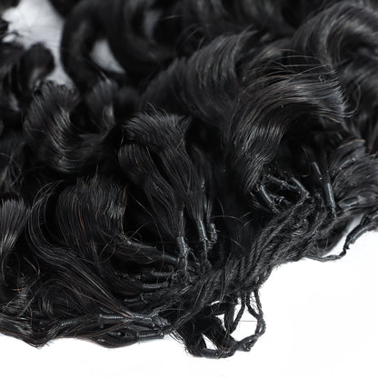 Feathers Lite Crochet Water Curls Human Hair Extensions