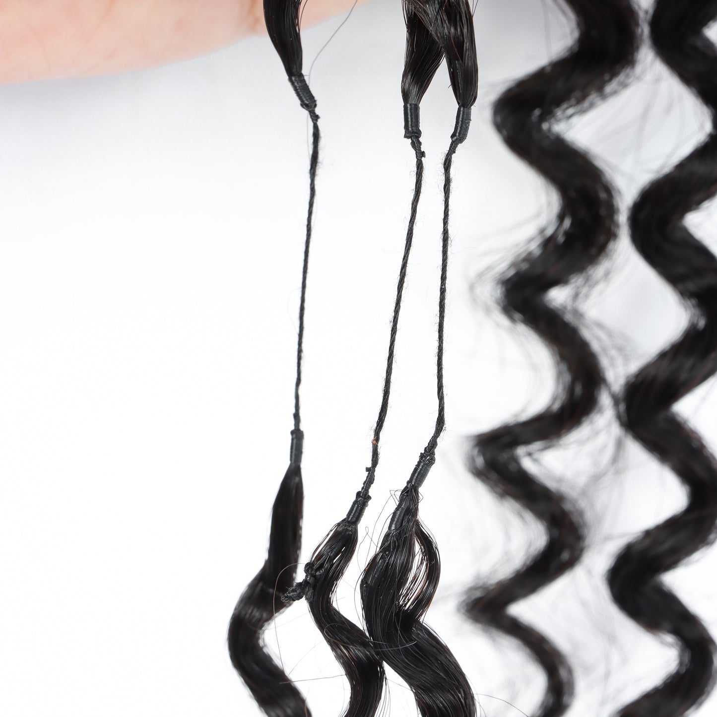 Feathers Lite Crochet Water Curls Human Hair Extensions