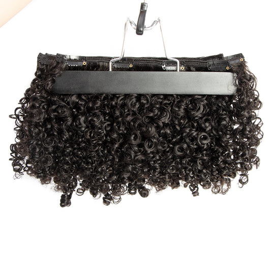 CURLSCROWN Water Kinky Curly Clip In Hair Extension Sets