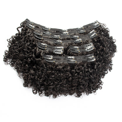 CURLSCROWN Water Kinky Curly Clip In Hair Extension Sets