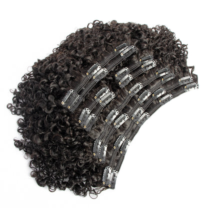 CURLSCROWN Water Kinky Curly Clip In Hair Extension Sets