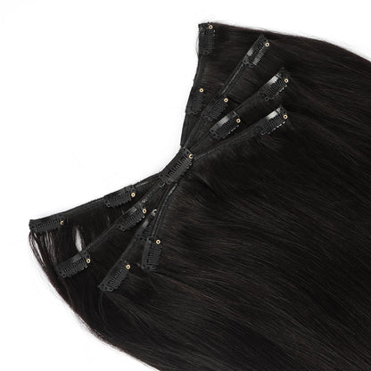 Straight Human Hair Octopus Clip in Hair 100g 1 Set