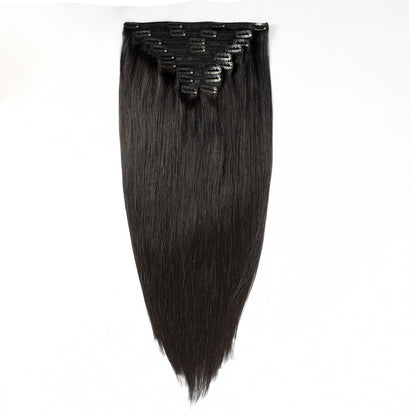 Yaki Straight Seamless Clip Ins Human Hair