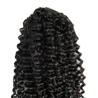 Deep Water Curly Drawstring Pouytail