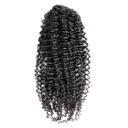 Deep Water Curly Drawstring Pouytail