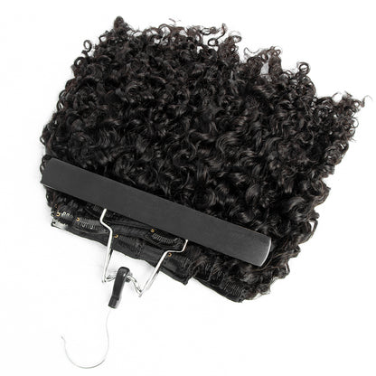 CURLSCROWN Deep Water Curly Band Clip In Hair Extensions