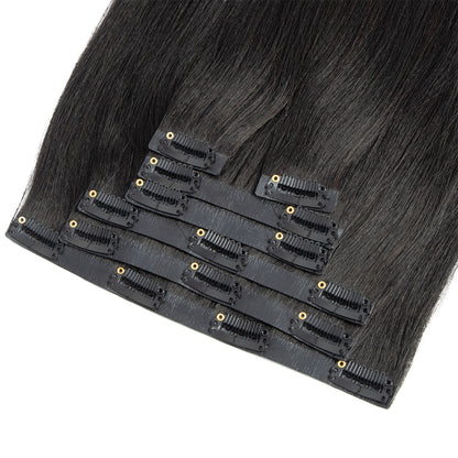 CURLSCROWN Straight Clip In Hair Extensions