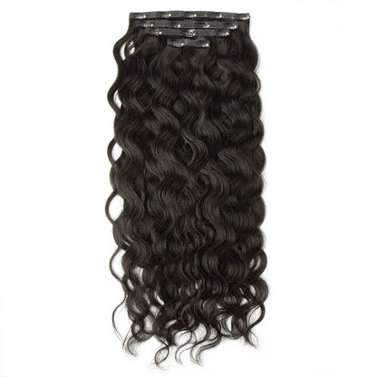Seamless Natural Color Wave Clip-ins Hair Extensions