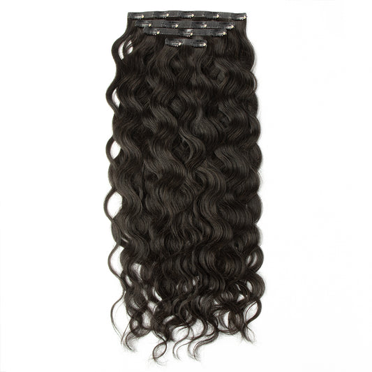 Seamless Natural Color Wave Clip-ins Hair Extensions