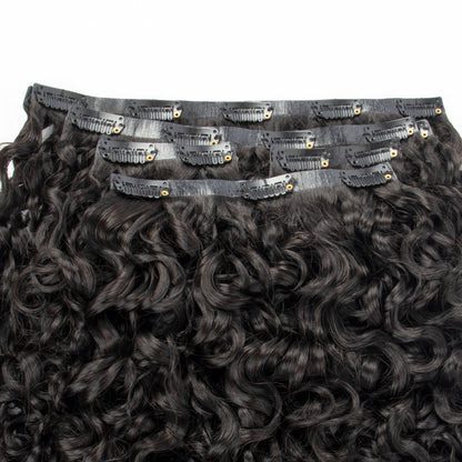 Seamless Deep Water Curly Clip in Hair Extensions