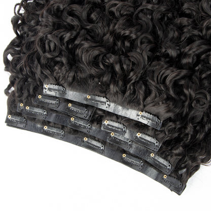 Seamless Deep Water Curly Clip in Hair Extensions