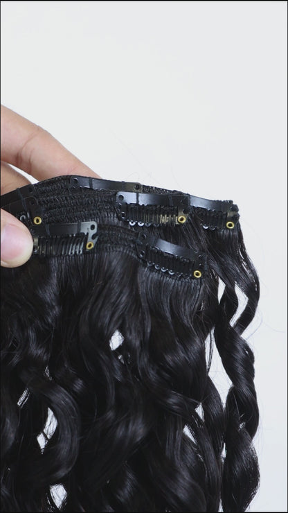 Seamless Curly Wavy Clip-in Hair Extensions